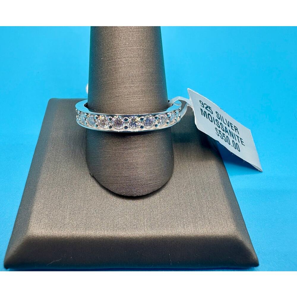 NWT - Men's 3CTW Moissanite Eternity Band Ring - Size 12